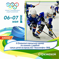 II ОТКРЫТЫЙ ГОРОДСКОЙ ТУРНИР ПО ХОККЕЮ С ШАЙБОЙ СРЕДИ ДЕТЕЙ НА ПРИЗЫ АО «ТОМСКНЕФТЬ» ВНК