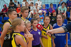  Торжественное открытие Спартакиады среди лагерей дневного пребывания детей "Самотлорские игры-2023" в СОК «Олимпия» было ярким и запоминающимся для всех участников и зрителей. 